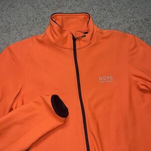 Gore Bike Wear Cycling Jacket Men's M  Orange Windstopper Soft Shell Biking